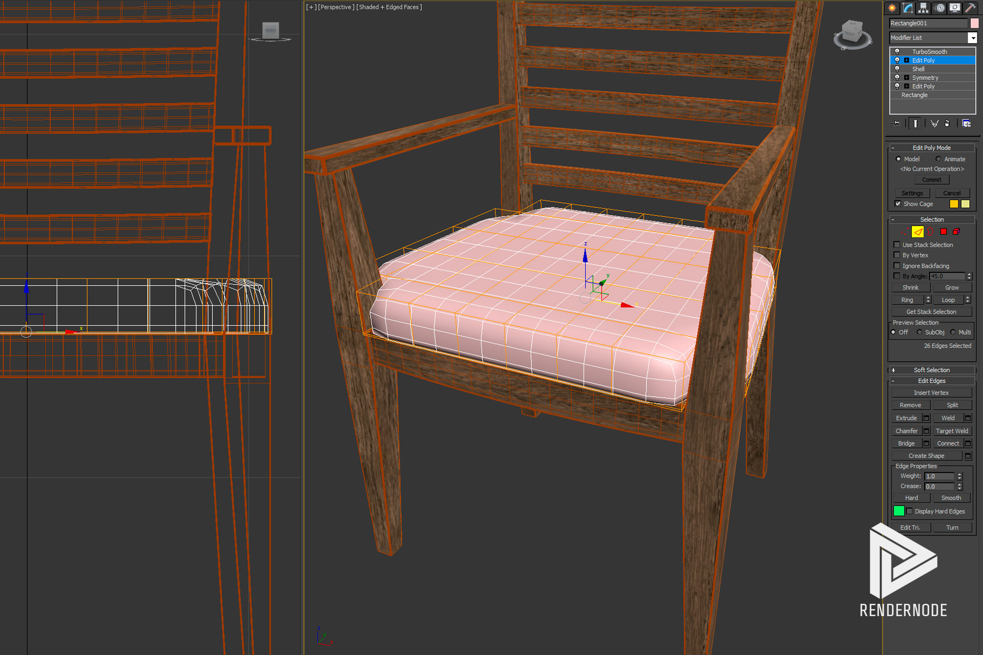 How Model a Seat Cushion in 3D Studio Max | Rendernode